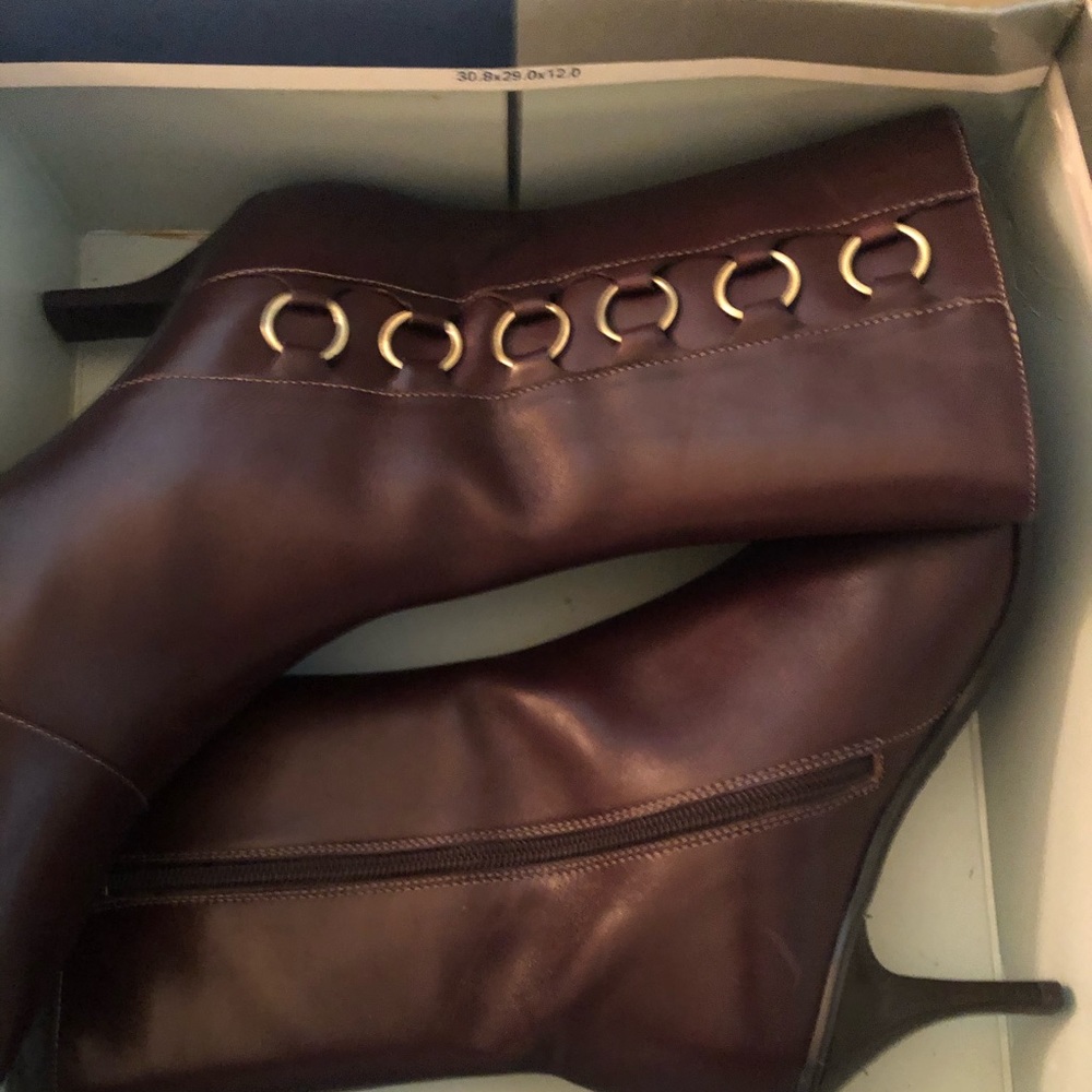 Brown Joan and David Calf Boots